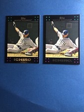 Ichiro - 2x Lot 2007 Topps SP #400 Seattle Mariners Red Back Letter & Base C/S