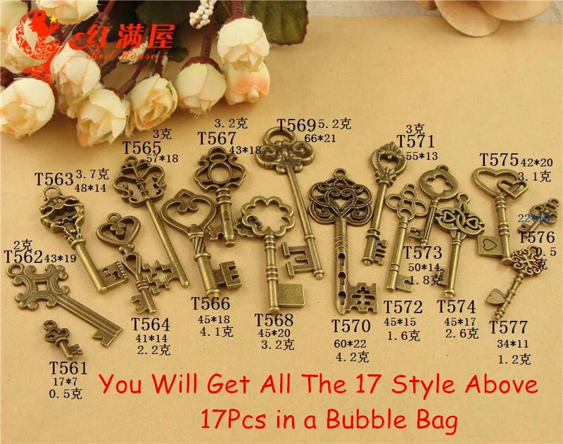 Vintage Metal Zinc Alloy Mixed Pendant Charms Steampunk DIY