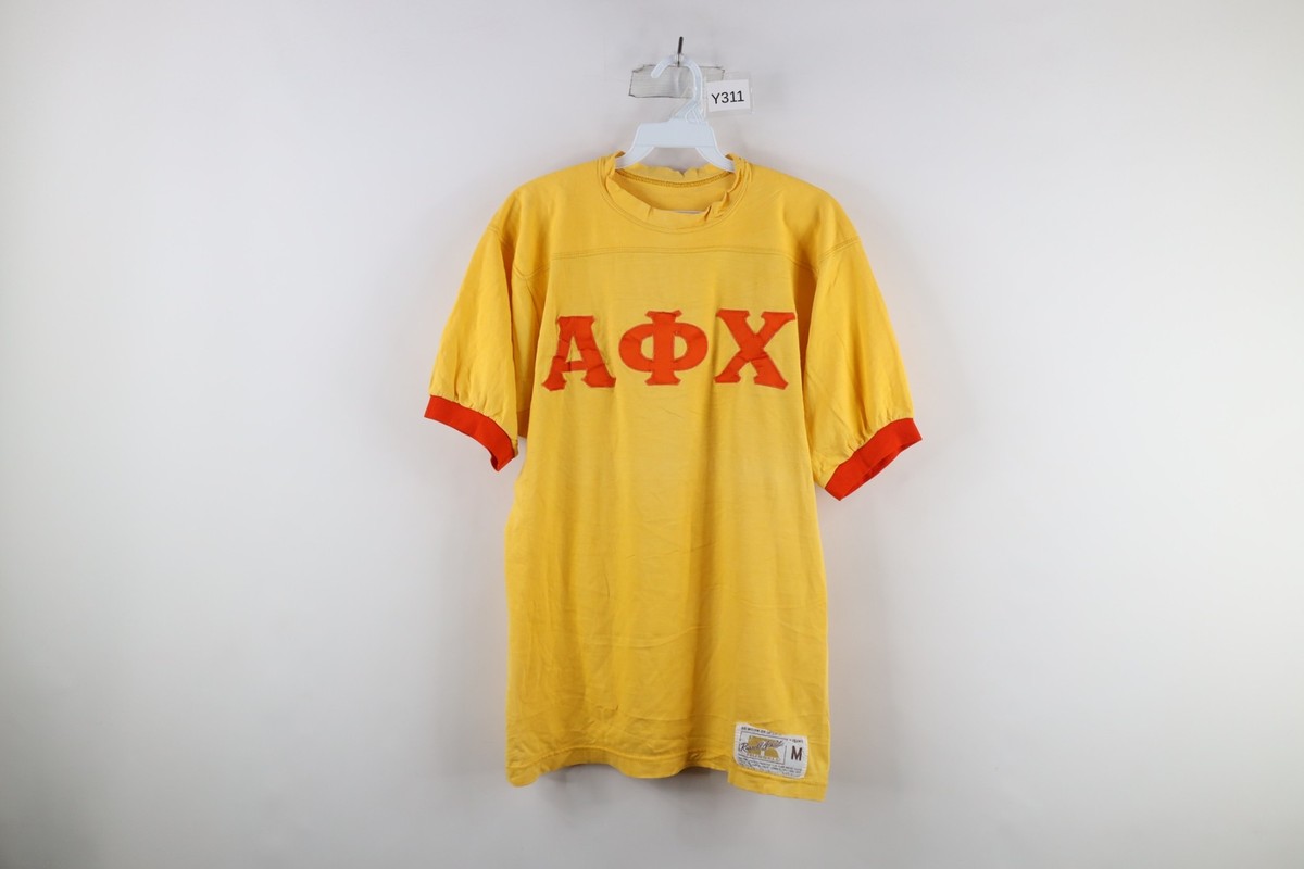 Vtg 70s Russell Athletic Mens M Distressed Alpha Theta Chi