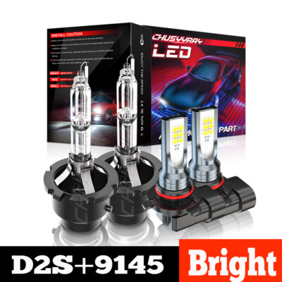 For Lexus LS430 2004-2006 LED HID Headlight High Low Beam Fog Light 4