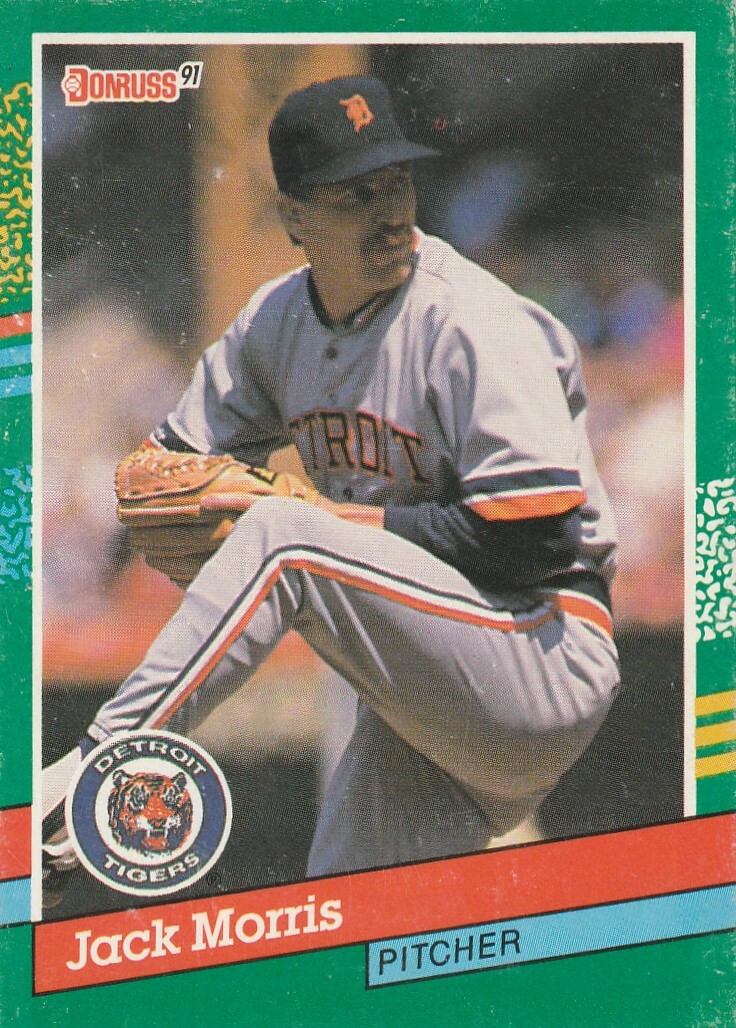 FREE SHIPPING-MINT-1991 Donruss Baseball Card #492 Jack Morris DETROIT TIGERS