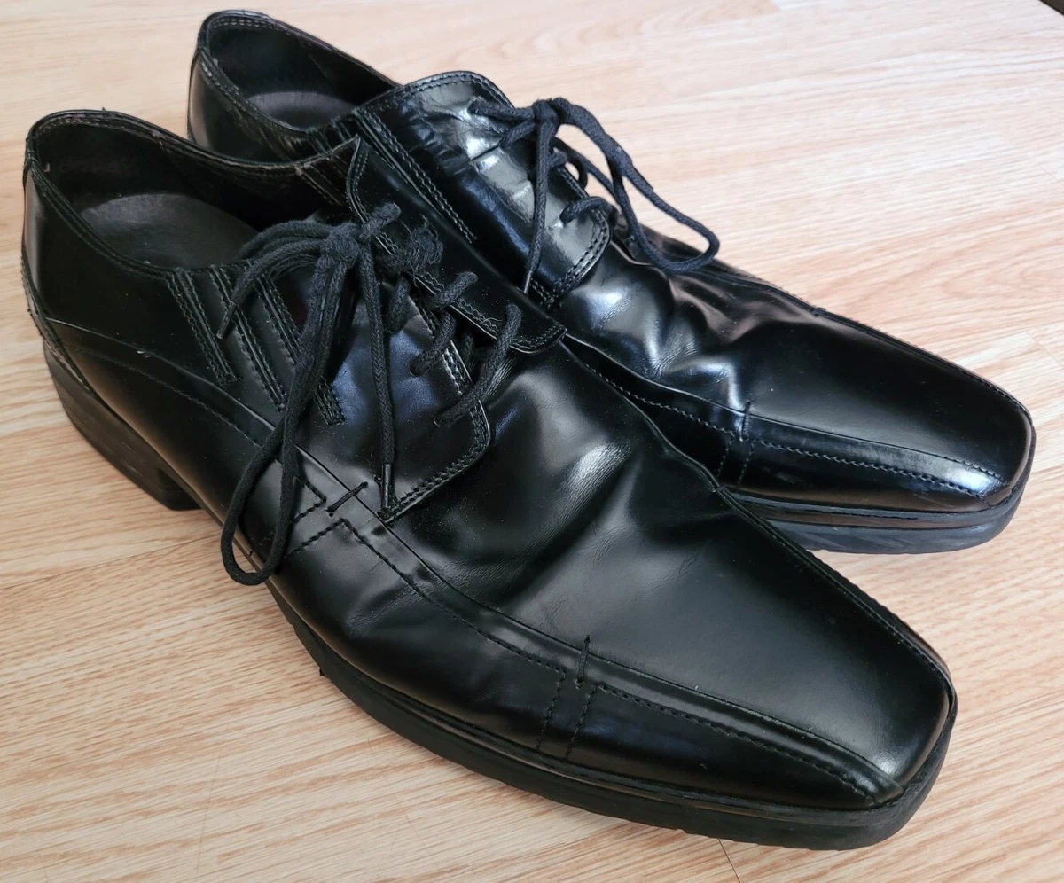 Bacco Bucci  Black Patent Leather  Top Strap Detail Made n Italy  Loafers  10.5W Las mejores ofertas en Zapatos de vestir negro hombres Bacco  main image 3