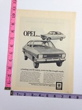 1-page clipping Opel car photo Vintage Print Ad 1969 60's - NO TARIFFS