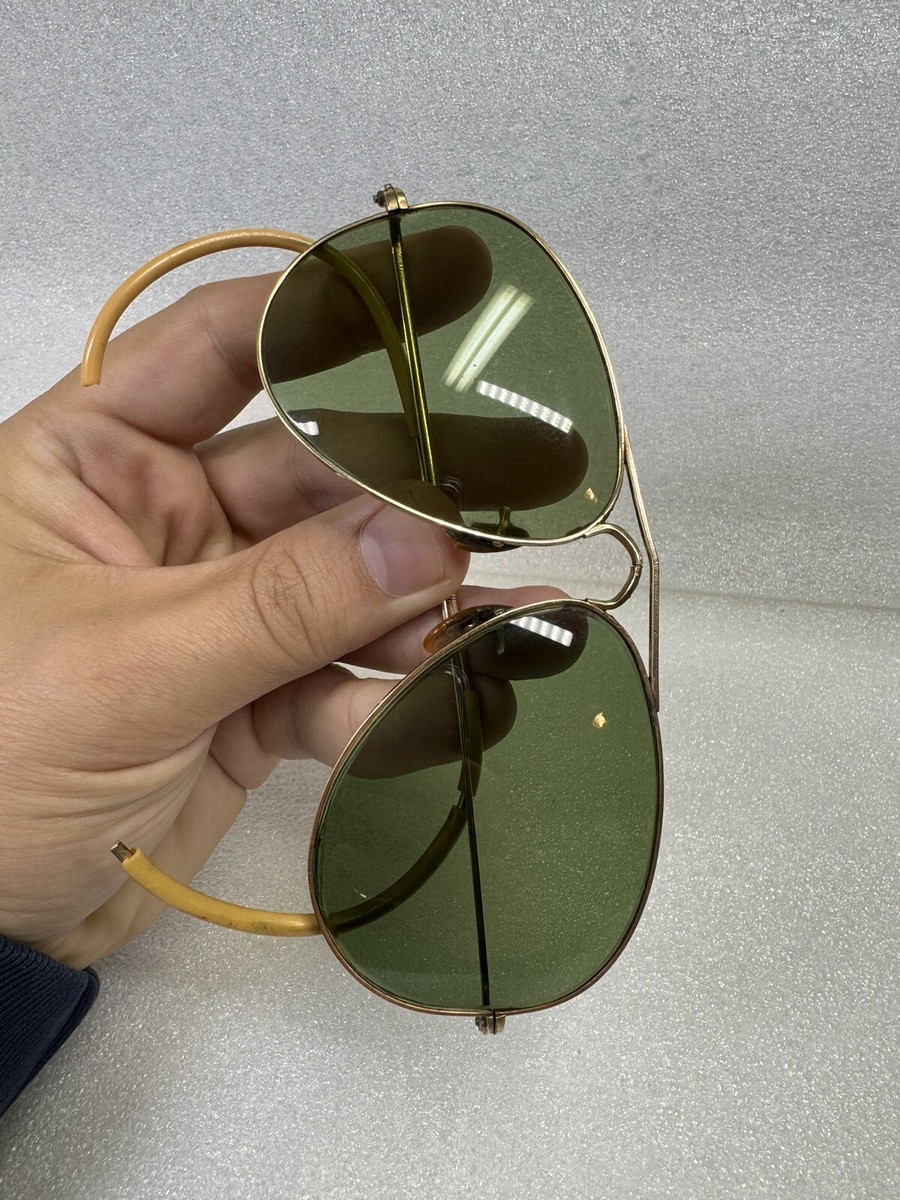 タ*ー様 ヴィンテージ　レアRay-Ban AVIATOR CLASSIC グリ Vintage Original 1950's Ray Ban Aviator Sunglasses 1/10 12K GF S/C