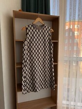 VTG S  Max Mara Luxury Geometric Embroidered Linen Dress