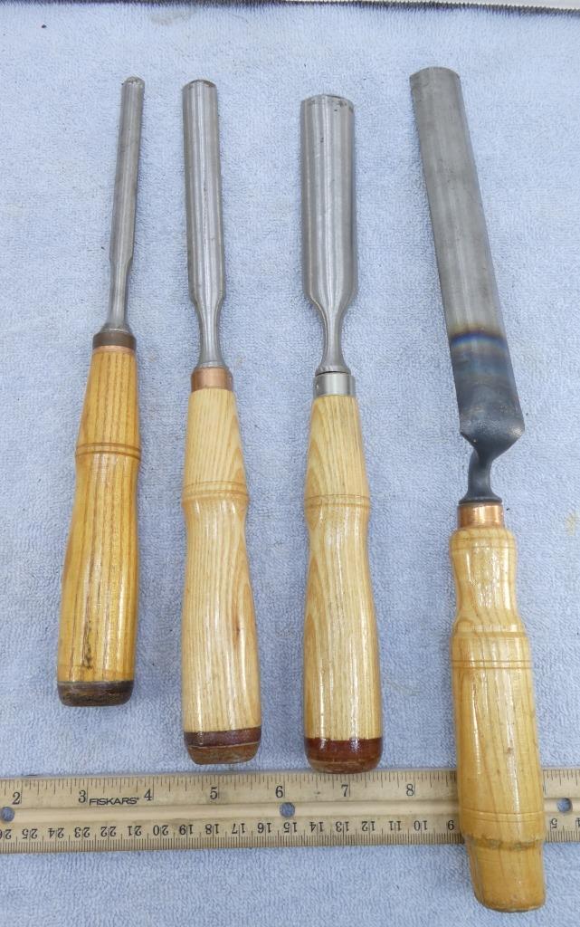 Four Vintage Buck Brothers Wood Chisels Carpentry Carving Tools !! eBay