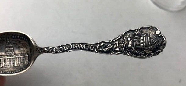Denver Colorado State Capitol Sterling Silver Souvenir Spoon by Shepard Mfg. Co.