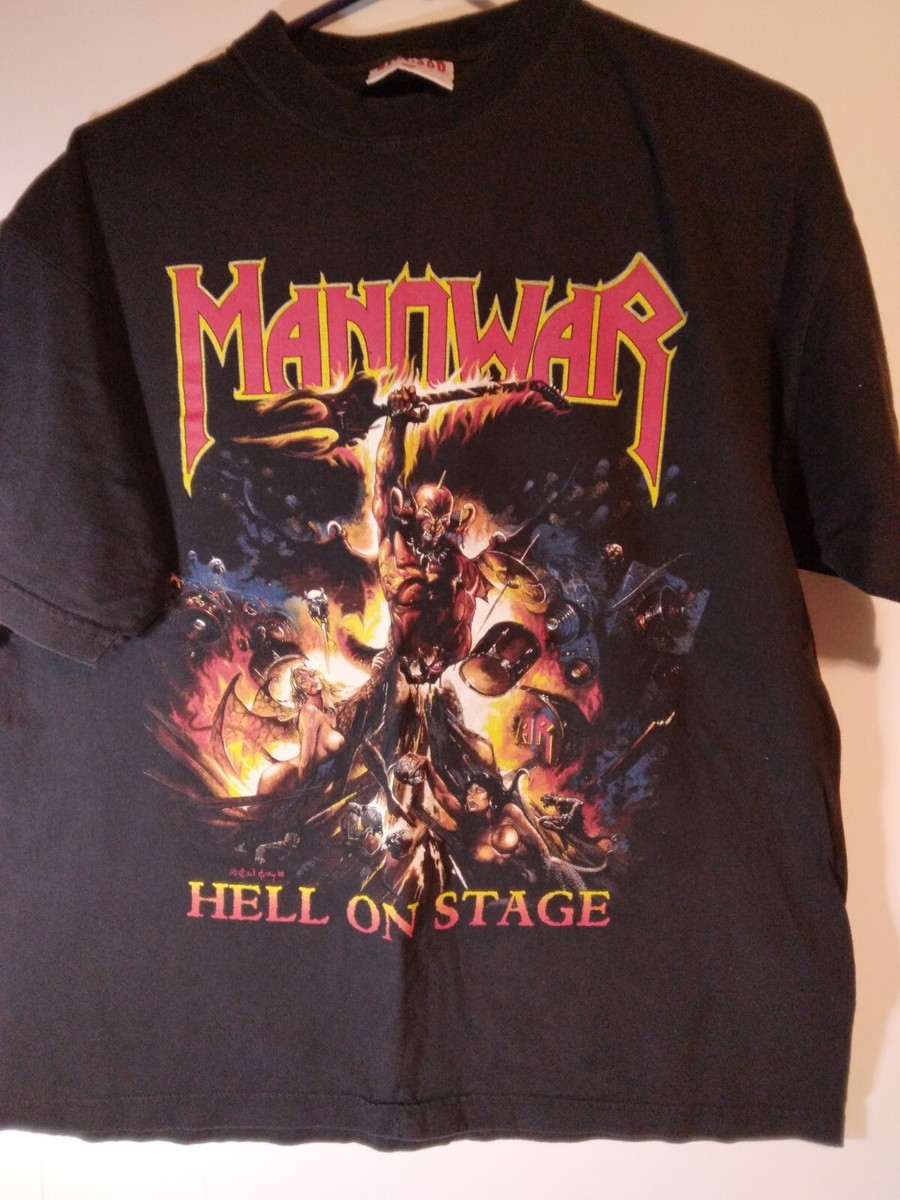 VINTAGE MANOWAR HELL ON STAGE SHIRT | eBay