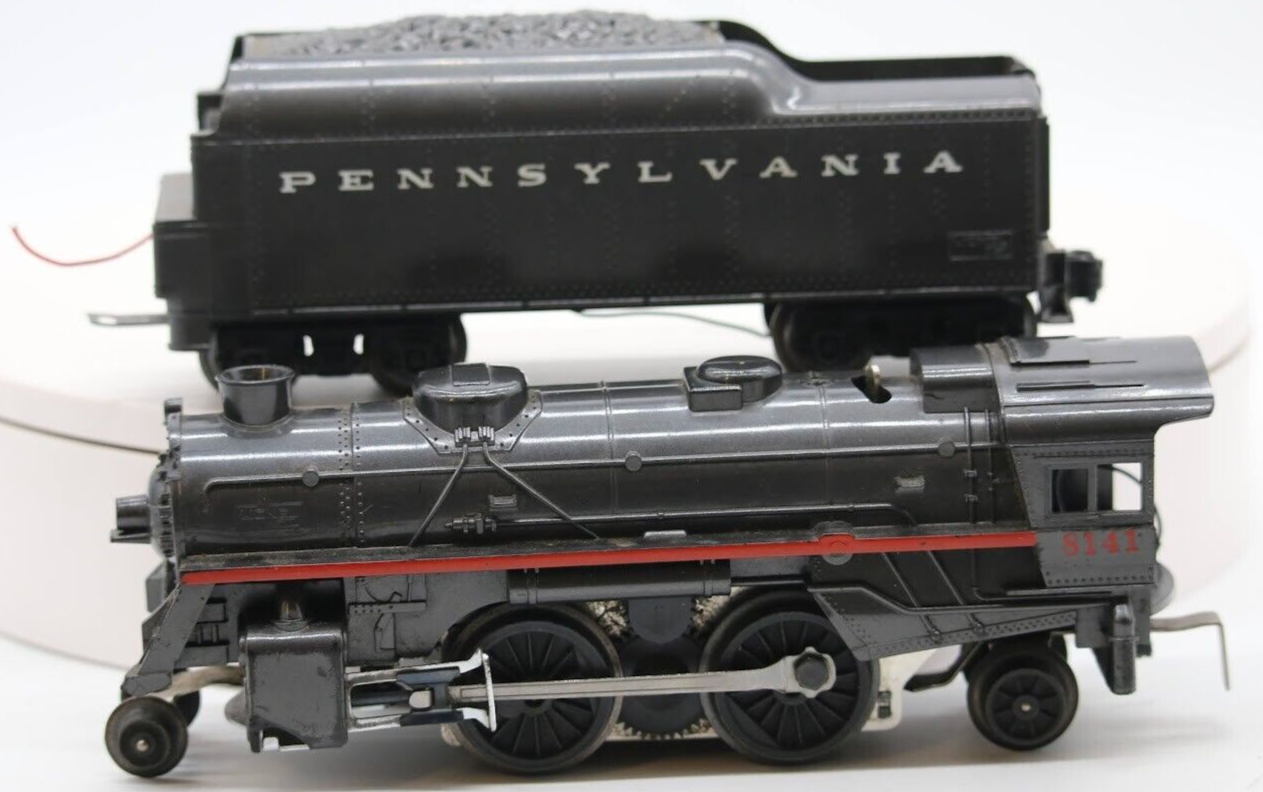 Lionel O-Gauge 8141 Pennsylvania 2-4-2 Steam Engine with Sound Tender