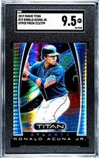 2019 Panini Titan #19 Ronald Acuna Jr. HYPER PRIZM /299 SGC 9.5