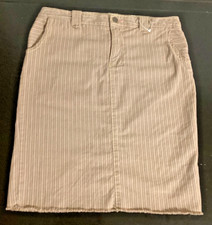    Vintage 90s Y2K American Eagle Khaki Striped 100 Cotton Pencil Skirt Size 4