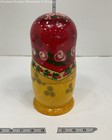 Russian Red Yellow Multicolor Floral Hand Painted Wooden Matryoshka Nesting — photo 3