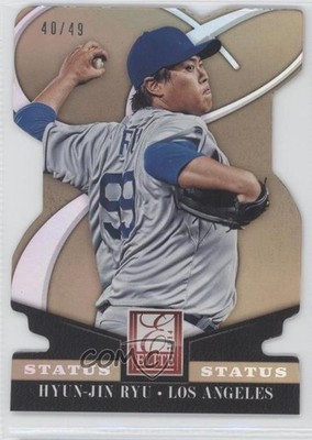 2014 Panini Donruss Elite Status Gold Die-Cut 40/49 Hyun-Jin Ryu #67 0f8