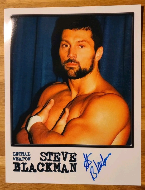 LETHAL WEAPON STEVE BLACKMAN signed 8 X 10 photo WWE WWF pro wrestling autograph