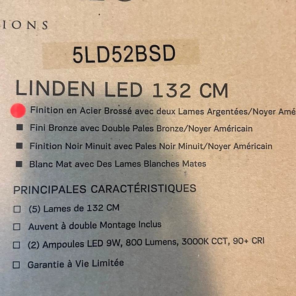 Monte Carlo Fan Company Linden 52 LED Ceiling Fan, Brushed Steel - 5LD52BSD - Image 4 of 4