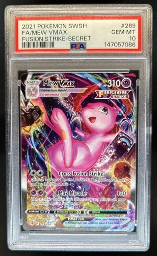 2021 Pokemon SWSH Fusion Strike Mew VMAX #269/264 PSA 10 GEM MINT