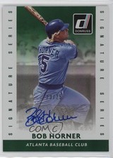 2015 Panini Donruss Signature Series Green 23/25 Bob Horner #70 Auto lz7