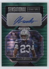 2023 Panini Prizm Draft Picks Green Pulsar 15/25 Julius Brents #SS-JUB Auto 1u6