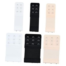 6 Pcs Women's Soft Comfortable Elastic Bra Extenders - 2 Hooks  3 Hooks, 3