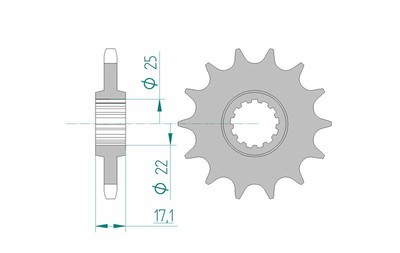CORONA IN ACCIAIO P525 - Z44 (DIS.10504