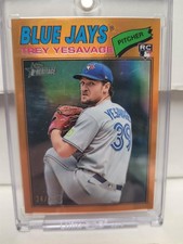 2026 Topps Heritage Orange Chrome Trey Yesavage Rookie #d 24/25 Blue Jays RC 245