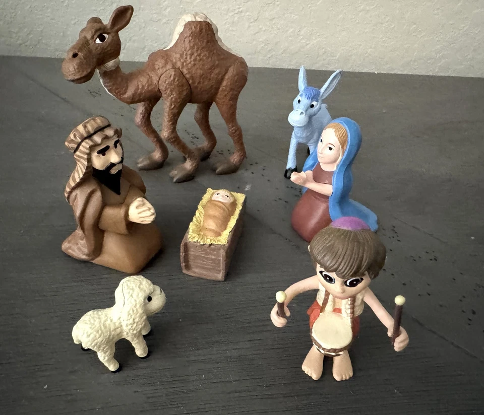LITTLE DRUMMER BOY FIGURINES Nativity Set Forever Fun Rankin Bass Toys R Us - Image 3 of 4
