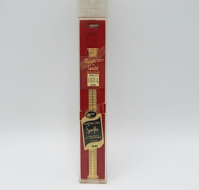 Speidel USA Gold Tone Superflex Vintage Ladies Watch Band NOS