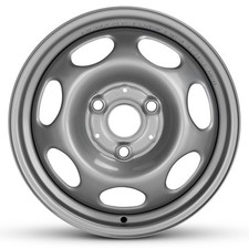 New Wheel For 2008-2014 Smart Fortwo Ii Front 15 Inch Painted Silver Steel Rim