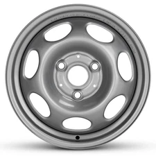 New Wheel For 2008-2014 Smart Fortwo II Front 15 Inch Painted Silver Steel Rim