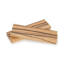 Woodcraft Ebony Black  White Knife Scale 3/8" x 1-1/2" x 5" Pair