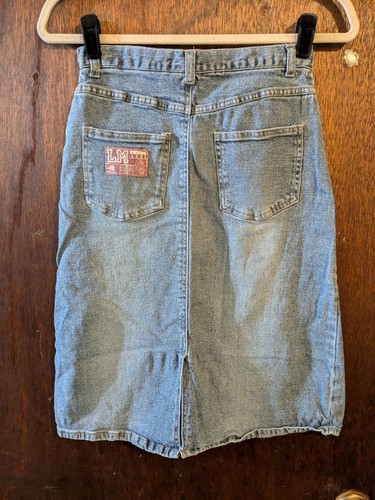 Lizzie McGuire Kids Size 14 Denim Skirt With Floral Embroidery - Picture 4 of 11