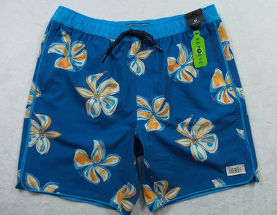 ONeill Shorts Mens M Blue Urchin Volley Boardshorts Stretch Pockets Floral NWT