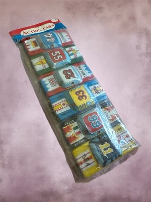 Vintage 6 In Pkg NOS Tin Litho Friction Cars 1950 s Japan Mint Bold Colors