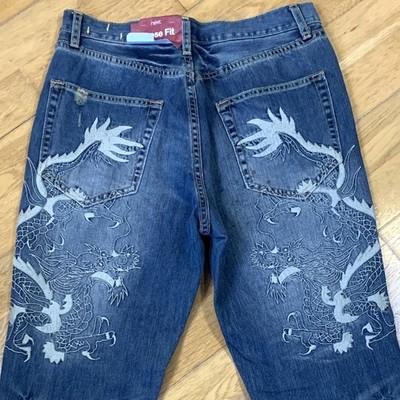 Next Nineteen Eighty Two Men's Loose Fit Embroidered Jeans BNWT Size: 30R