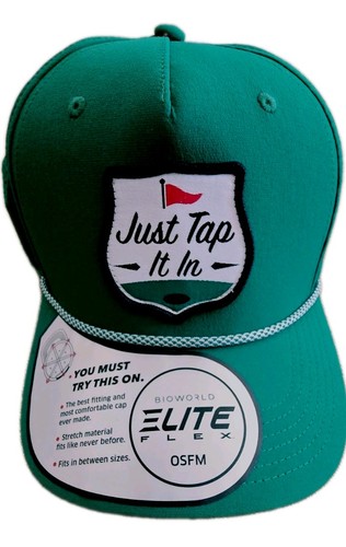 Men’s  Happy Gilmore “JUST TAP IT IN” Adjustable Snapback Golf HAT NWT Free Ship
