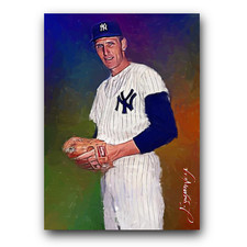 Jim Coates Art Card Limited 20/50 Edward Vela Signed (New York Yankees)