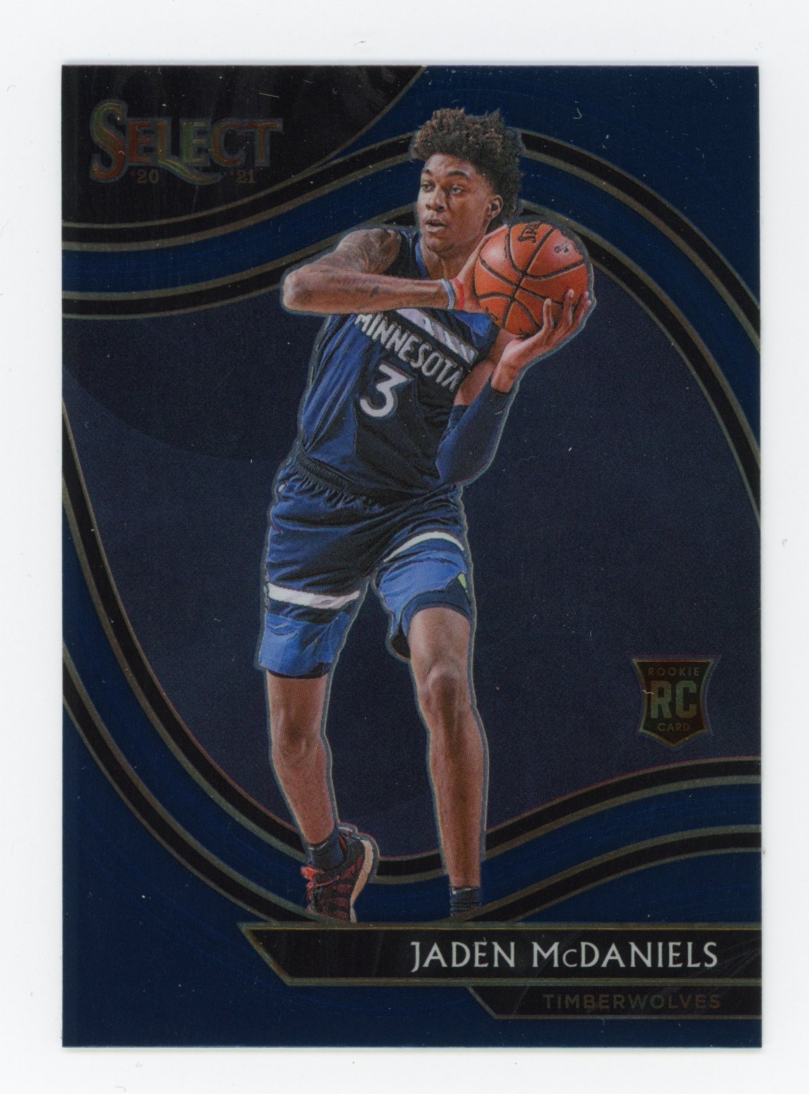 2020-21 Panini Select #273 Jaden McDaniels Blue Timberwolves
