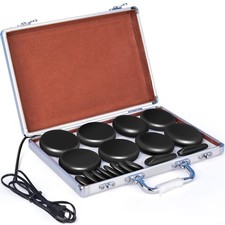 Tiskgg 18Pcs Massage Stones Set, Hot Stones with Warmer, 4 Sizes, Hot Stone f...