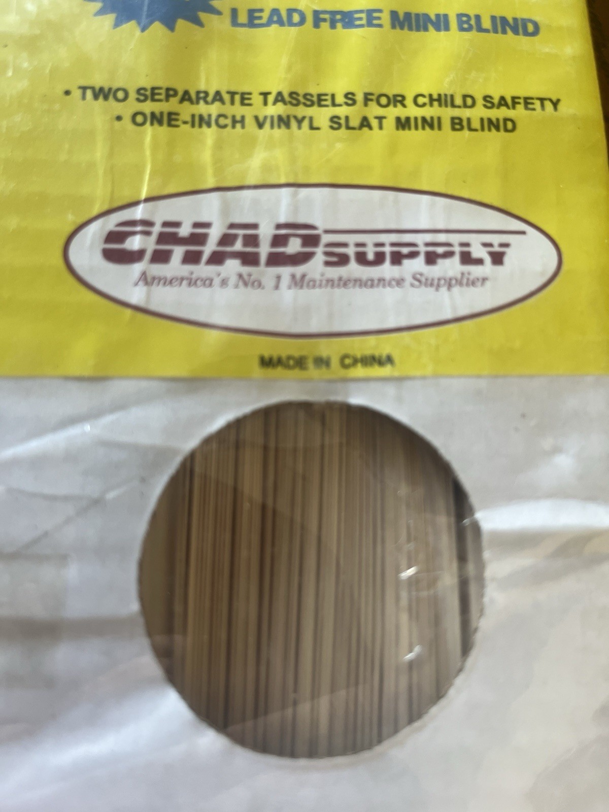 46"W x 64"L Corded  Vinyl 1" Mini Blinds