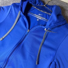 Nike Therma FIT Full Zip Hoodie Jacket Women's Blue Athletic Small S