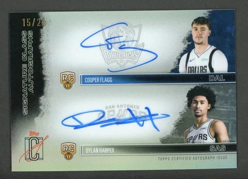 2025 Topps Signature Cooper Flagg/Dylan Harper Base (RAW)