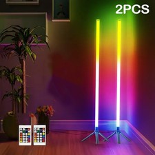 2PACK LED Corner Floor Lamp Minimalist Mood Light 103CM Tall RGB Colour Changing