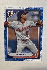 2024 Bowman - C.J. Abrams #26 Blue Pattern/125 Washington Nationals