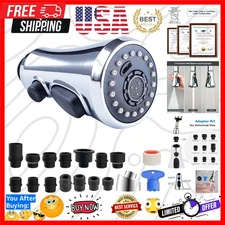Pull Down Spray Head for Kitchen Faucet, 3-Function Kitchen Sink Spray Nozzle...
