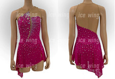 Ice Figure Skating Dress Rhythmic Gymnastics Twirling Competition pink