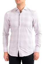 Hugo Boss Men's "Jason" Slim Fit Plaid Long Sleeve Dress Shirt US 15 IT 38