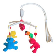 Crib Mobile 1997 Sesame Street Elmo, Big Bird, Cookie Monster, And Ernie Windup