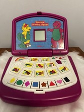 Vintage Barney's Learning Laptop 1999 Interactive Tiger Toy Educational TESTED