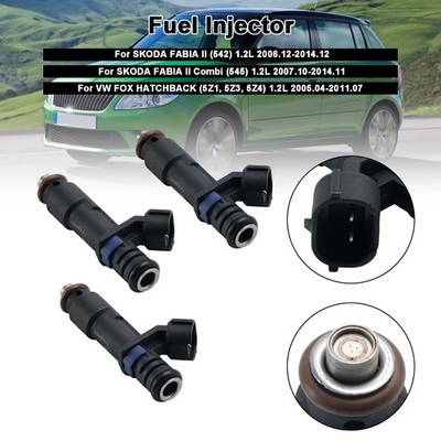 3PCS Fuel Injector 03D906031G Für VW Fox Hatchback Für Skoda Fabia II 1.2L