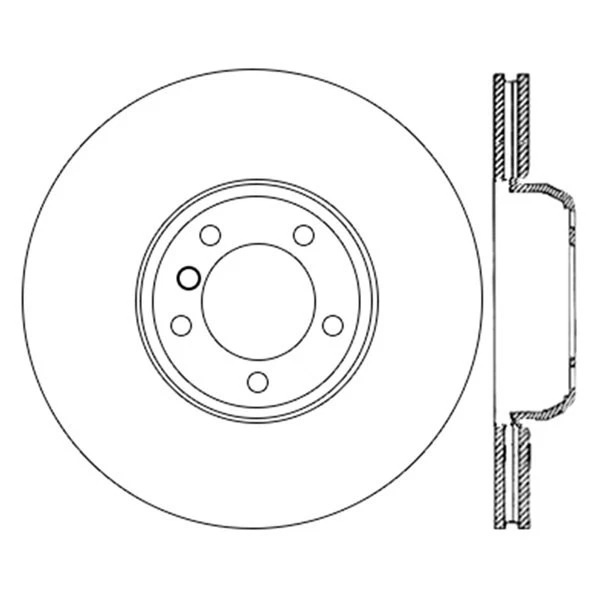 For BMW 550i GT xDrive 10-17 Brake Rotor Premium Plain Vented Front Passenger Foto 2 de 4